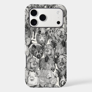 just pigs black half pearl iPhone 17 pro max case