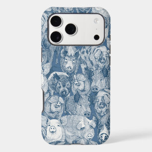 just pigs cobalt denim iPhone 17 pro max case