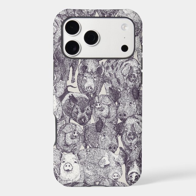 just pigs mulberry strong white Case-Mate iPhone case (Back)