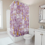 just pigs purple yellow shower curtain