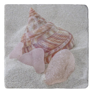Just pink sea glass - trivet