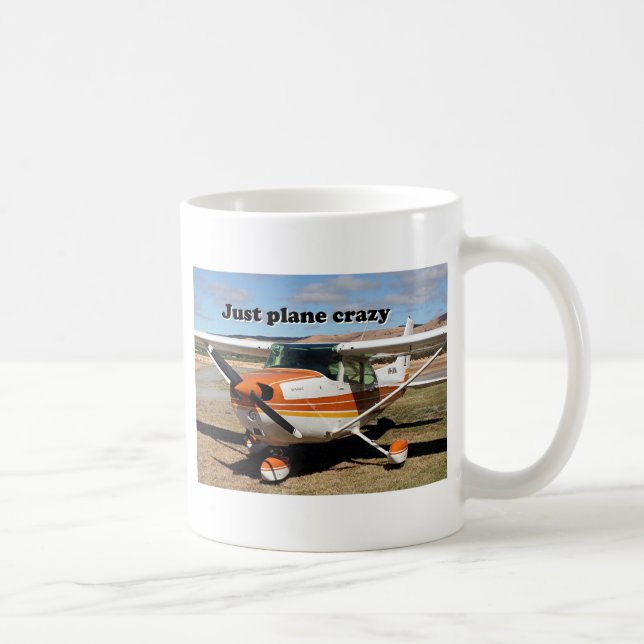 Just plane crazy: Cessna Skyhawk aircraft Coffee Mug (Right)