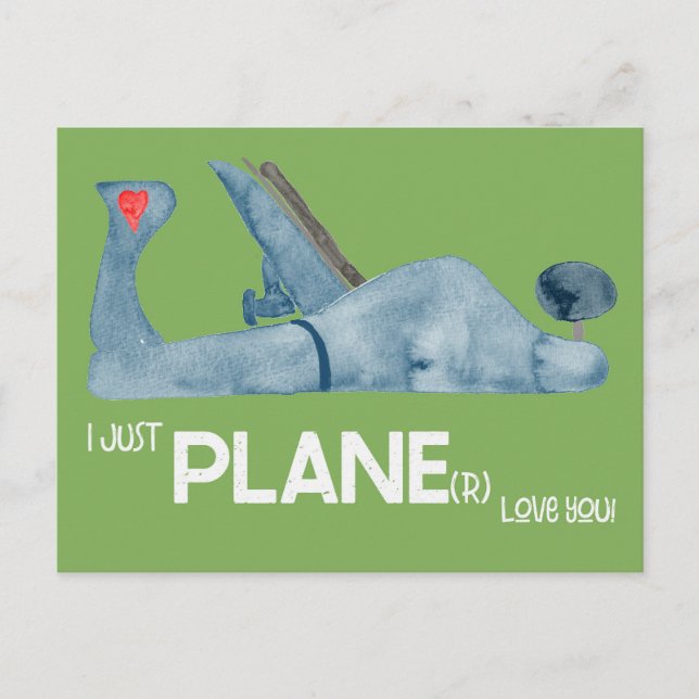 Just Plane(r) Love You Tool Valentines Postcard (Front)