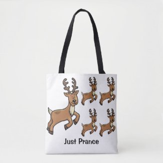 Just Prance - Christmas Reindeer Tote Bag