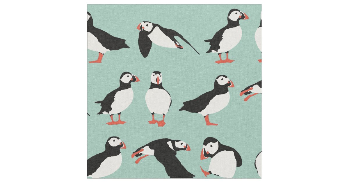 just puffins fabric | Zazzle