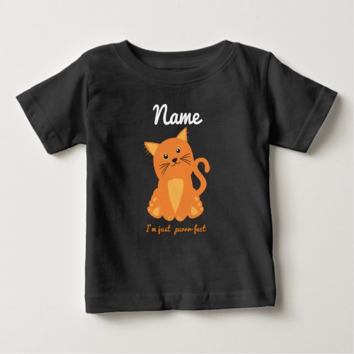 Just Purrfect Cute Quote With Orange Kitten Baby T-Shirt