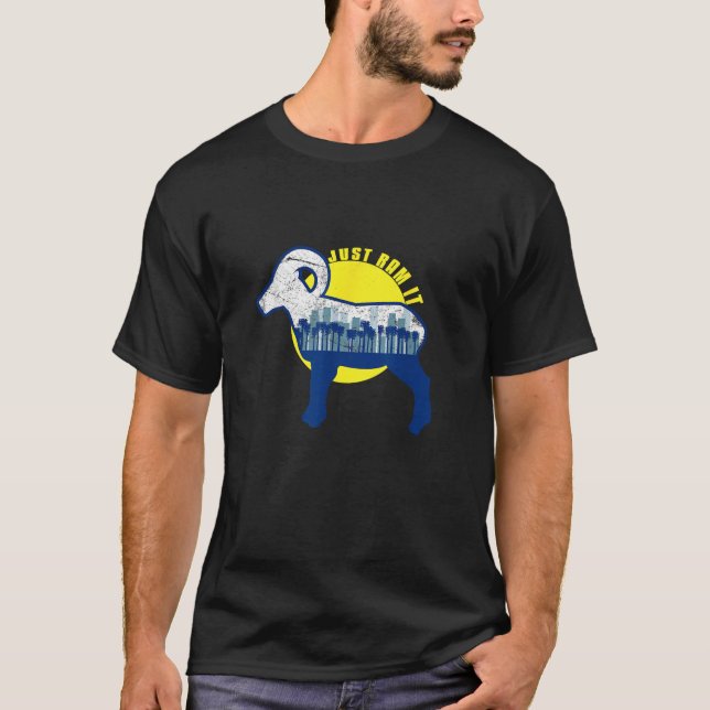 Just Ram it Funny Rams Scenic  T-Shirt (Front)
