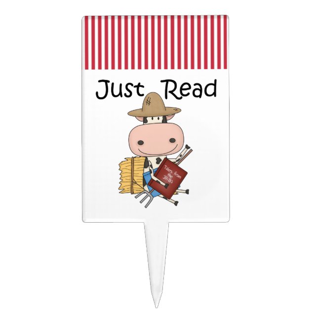 Just Read Cake Topper (Front)