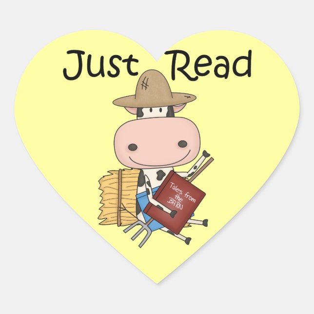 Just Read Heart Sticker (Front)