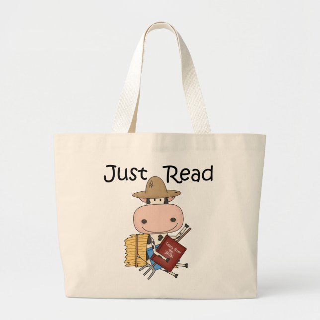 Just Read Large Tote Bag (Front)