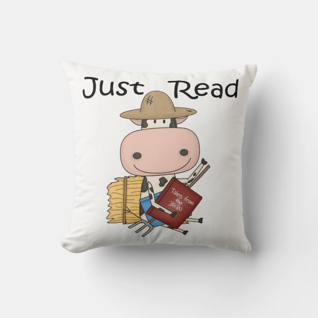 Just Read Throw Pillow (Front)