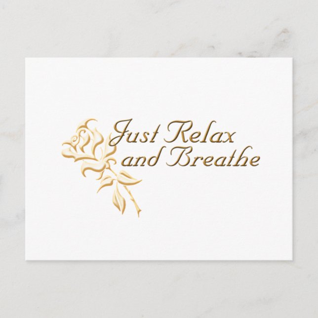 Just Relax and Breathe Postcard (Front)