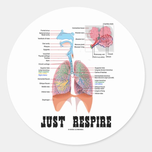 Just Respire Classic Round Sticker