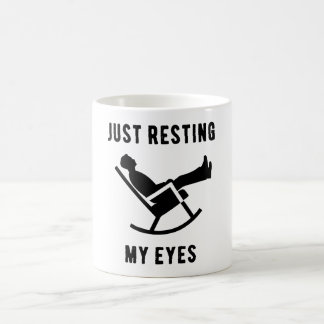Just Resting Eyes Relaxed Vibe Keepsake Mug, Humor Coffee Mug