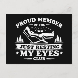 Just Resting My Eyes Funny Dad Gift Postcard
