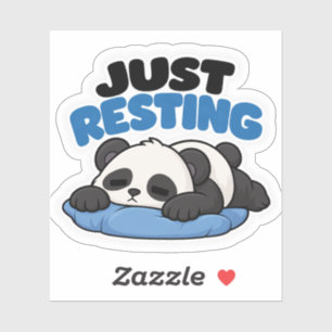 Just Resting – Sleepy Panda Funny Sticker