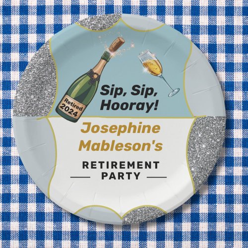 Just retired retirement party accessories  paper plates