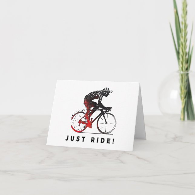 Just Ride! - A Cycling Design Card (Front)