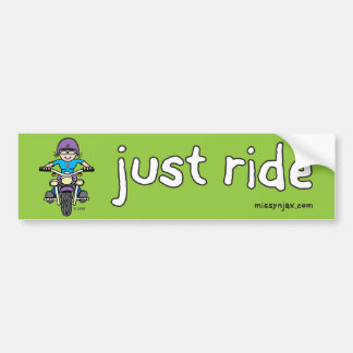 Just Ride Bumper Sticker