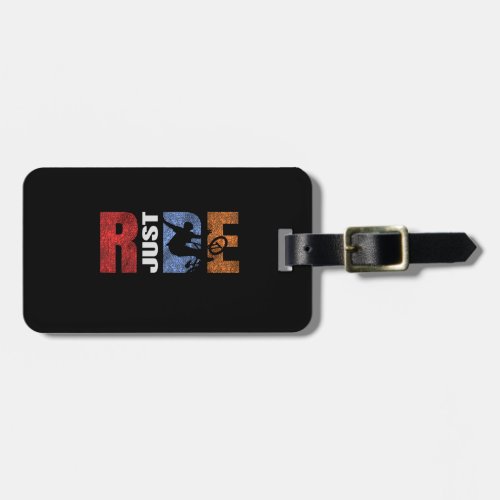 just ride design graphic vector luggage tag