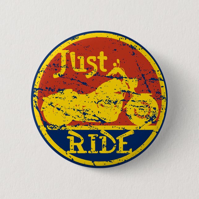 Just Ride Motorcycle Logo Pin (Front)