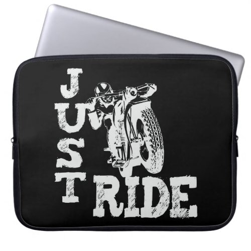 Just Ride Vintage Motorcycles Laptop Sleeve