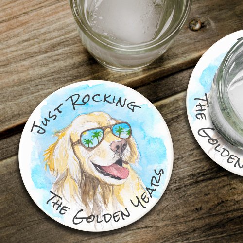 Just Rocking The Golden Years Funny Pun Retirement Coaster