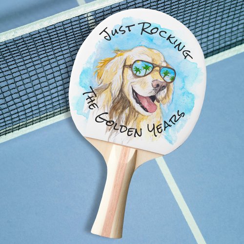 Just Rocking The Golden Years Funny Pun Retirement Ping Pong Paddle