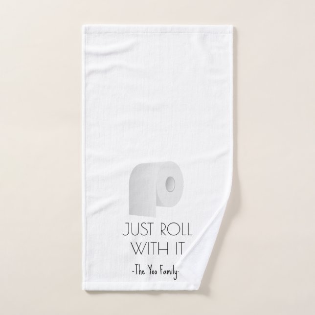 Just Roll With It Personalized Hand Towel (Hand Towel)