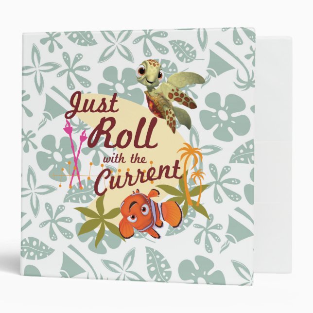 Just Roll with the Current 3 Ring Binder (Front/Inside)