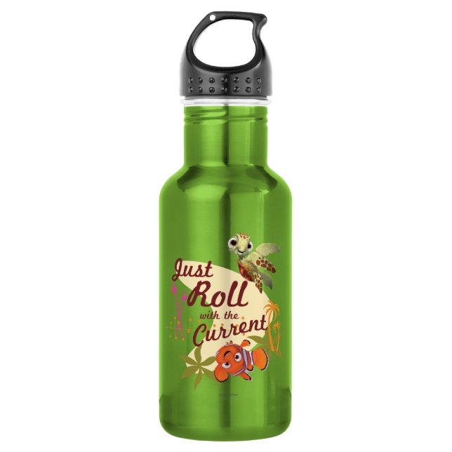 Just Roll with the Current Water Bottle (Front)