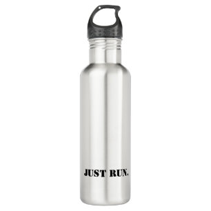 JUST RUN. Modern, Sports Motivation Cross Country Stainless Steel Water Bottle