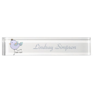 Just Run Motivational Quote for Running Fans Name Plate