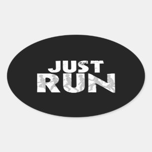 Just Run Oval Sticker