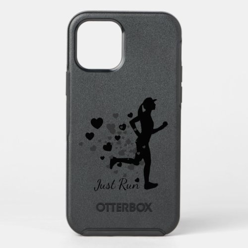 Just Run Runners Quote Cute Running Motivation OtterBox Symmetry iPhone 12 Case