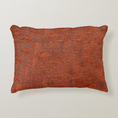 Just rust rust rusted iron metal accent pillow