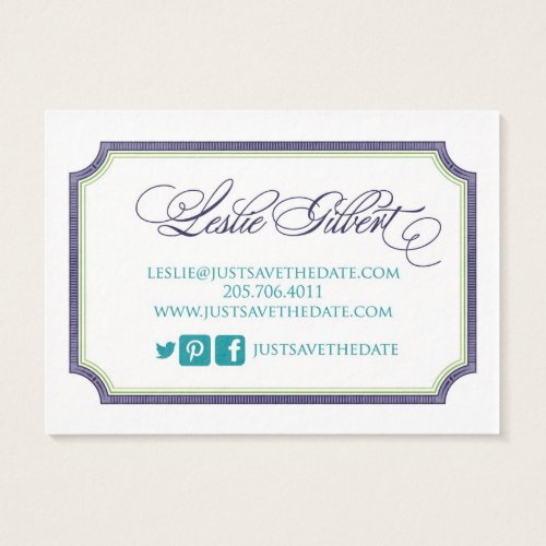 Just Save the Date Leslie Business Cards