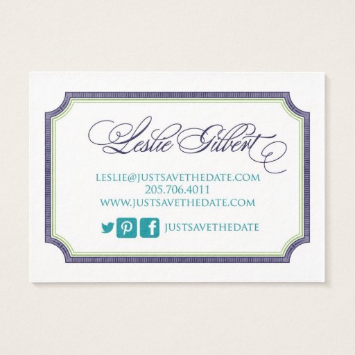 Customizable Just Save the Date Leslie Business Cards