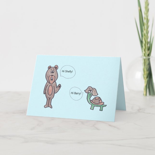 Just Say Hello Pun Card (Front)