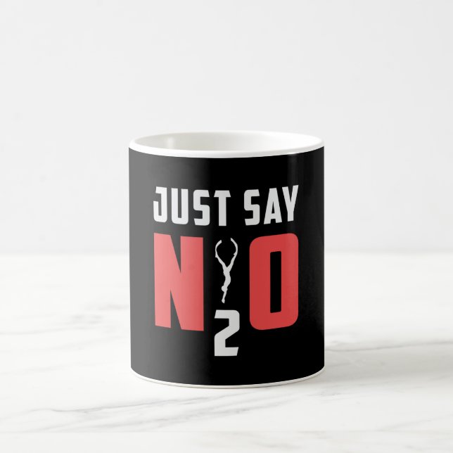 Just Say N2O Scuba Diving Diver Ocean Sea Funny Coffee Mug (Center)