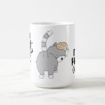 Just Say No Its Too Peopley Outside Cat In Cap Coffee Mug at Zazzle