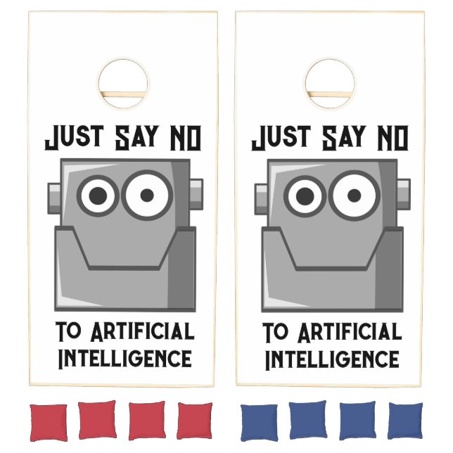Just Say No to Artificial Intelligence Cornhole Set (Set)