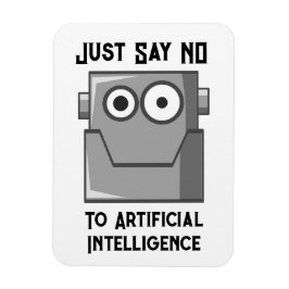 Just Say No to Artificial Intelligence Postcard Magnet