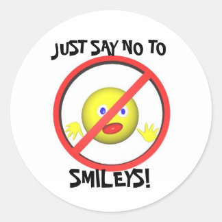 JUST SAY NO TO CLASSIC ROUND STICKER
