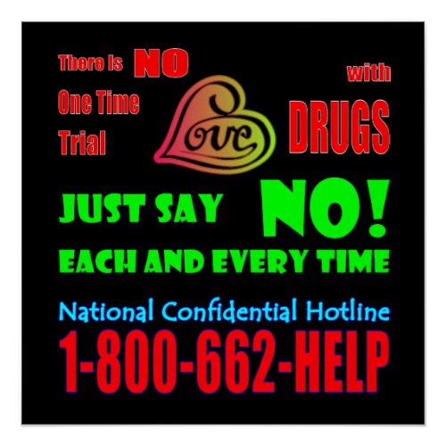 Just Say NO to Drugs _ Glassy Poster
