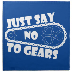 Just Say No To Gears Napkin