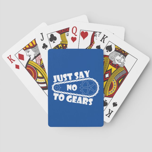 Just Say No To Gears Poker Cards (Back)