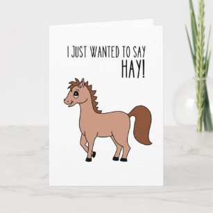 Just Saying Hay! Cute Horse Card
