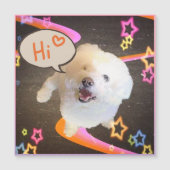 Just Saying "Hi" Magnetic Card (Front)