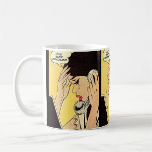 Just Send Chocolate Vintage art Coffee Mug